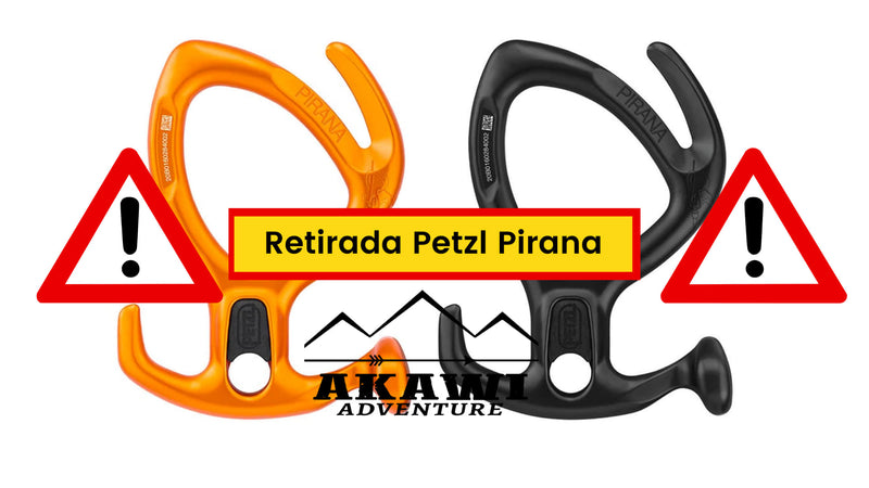 Aviso de retirada Petzl Pirana - Akawi Adventure Tienda de Montaña Online